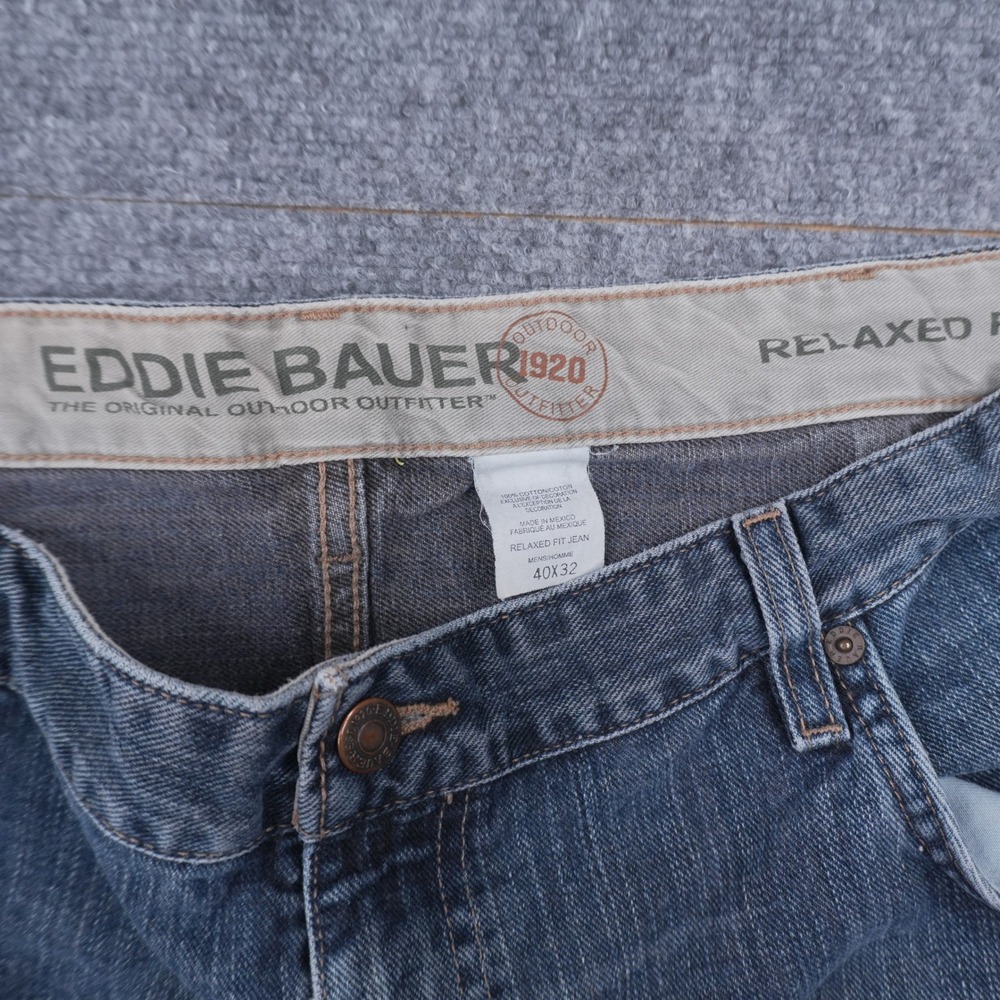 Eddie Bauer Relaxed Fit Jeans Mens 40x32 Blue Medium Wash Denim Cotton 1920 - Picture 5 of 10
